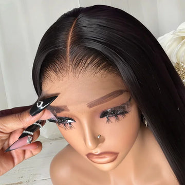 Mossily 40 Inch 220 Density Frontal Wig For Women Brazilian Wigs Human Hair 5x5 Bone Straight HD Transparent Lace Front Wigs