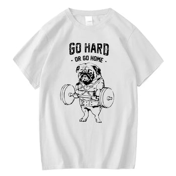 100_ Cotton Casual Pug Life Mens T Shirts Fashion Go Home or Go Hard Men Tshirt Tops Men Loose Male Tshirt Casual Summer