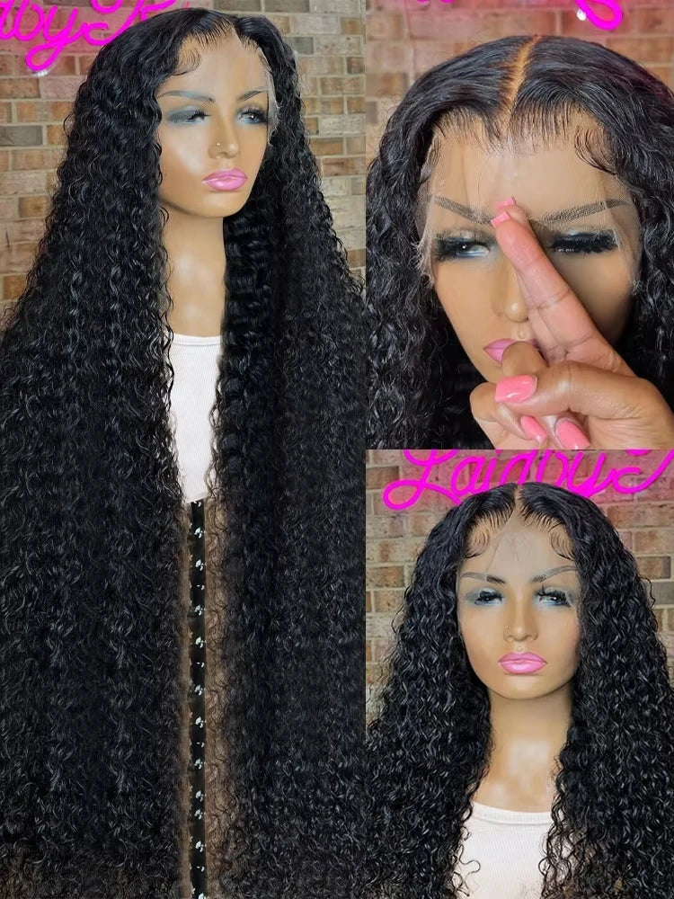 13x4 Hd Lace Frontal Human Hair Wigs Brazilian 30 Inch Deep Wave Lace Front Wig For Women
