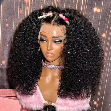 Luvkiss 200% Density HD 13x4 Lace Curly Bob Wigs 5x5 Lace Closure Loose Deep Wave Lace Front Human Hair Wig 100% Remy Human Hair