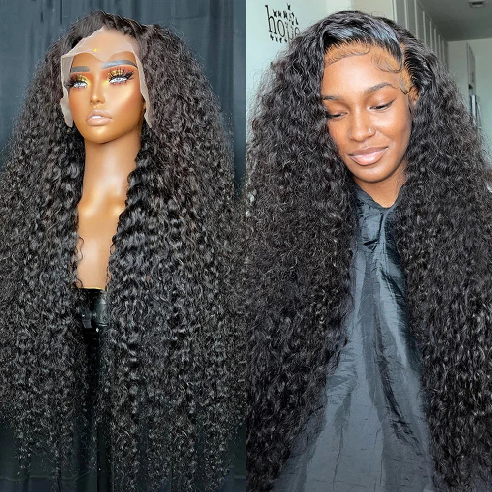 40 42 Inch 13x4 13x6 Hd Lace Front Wigs For Women Deep Wave Lace Frontal Wig Water Wave Curly Human Hair PrePlucked Lace Wig