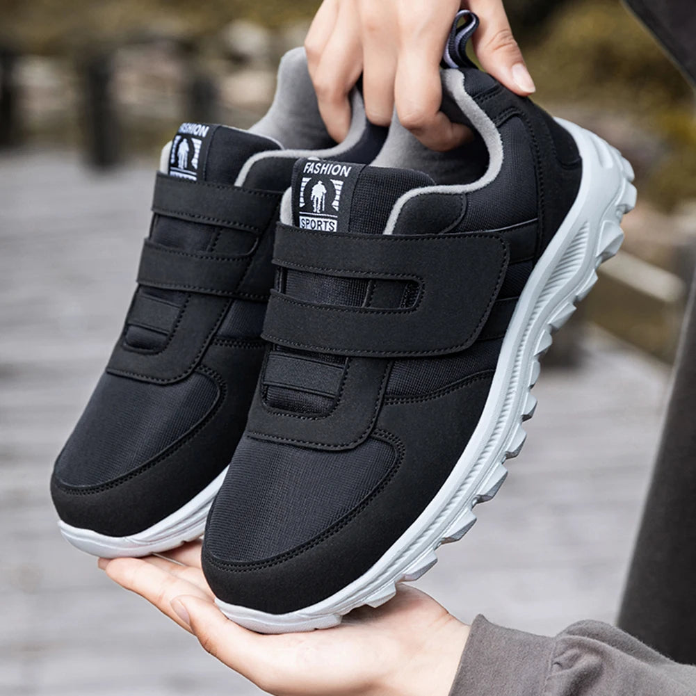 Swollen Feet Shoes Non Slip Casual Running Shoes Hook Loop Sport Shoes Wide Tennis Shoes for Middle Aged and Elderly Men