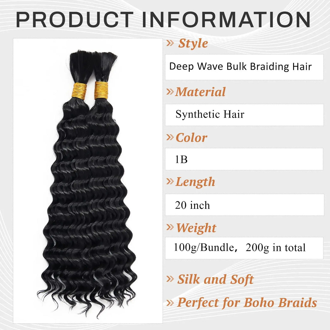 Braiding Hair Extensions For Boho Braids Human Hair Braiding Hair 140g Curly Wigs For Braiding Knotless 16A Deep Wave Bulk Hair