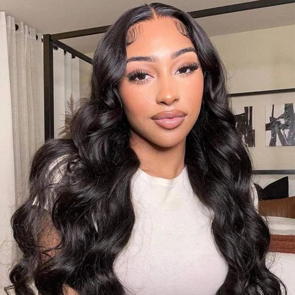 13x6 Lace Front Body Wave 30 40 Inch 150 180 Density Brazilian Pre Plucked HD Lace Frontal Wig 13x4 Human Hair Glueless Wigs